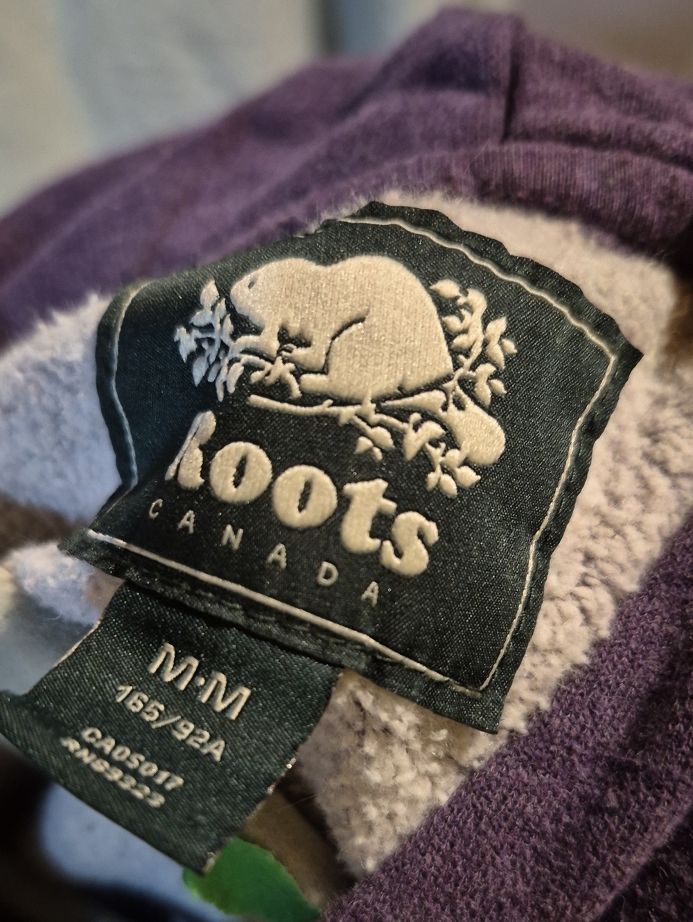 Roots M Women's Purple Hoodie with White Logo - Picture 2 of 2